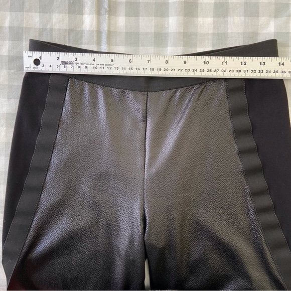 BCBGMAXAZRIA LANDYN faux Leather black pants stretchy material bikercore medium - Picture 11 of 14